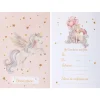 6 CARTONS INVITATION LICORNE MAGIQUE 10X15CM ROSE