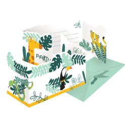 8 CARTONS INVITATION SAFARI NATURE SAUVAGE
