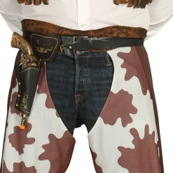 CARTOUCHIÈRE COW-BOY FAR WEST MARRON AVEC PISTOLET