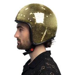 CASQUE BOULE À FACETTES DISCO OR ADULTE