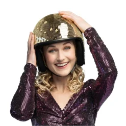CASQUE BOULE À FACETTES DISCO OR ADULTE