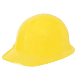 CASQUE DE CHANTIER PLASTIQUE JAUNE ADULTE