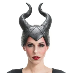 CASQUE LATEX CORNES MALÉFIQUES 29CM NOIR EMME