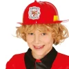CASQUE POMPIER AMÉRICAIN RIGIDE RÉGLABLE ROUGE