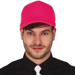 CASQUETTE CAMIONNEUR ANNÉES 80 ROSE FLUO ADULTE