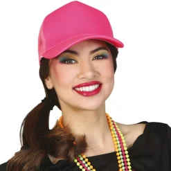 CASQUETTE CAMIONNEUR ANNÉES 80 ROSE FLUO ADULTE