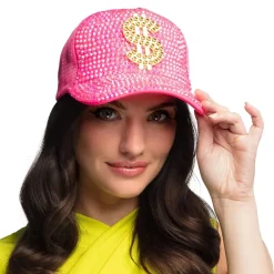 CASQUETTE CAMIONNEUR ROSE DOLLARS OR ADULTE