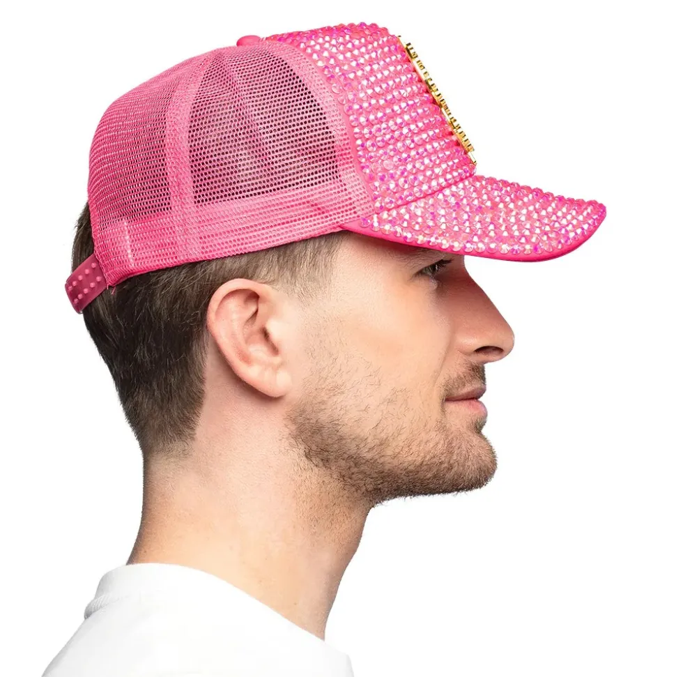 CASQUETTE CAMIONNEUR ROSE DOLLARS OR ADULTE