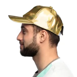 CASQUETTE HOLOGRAPHIQUE DORÉE ADULTE