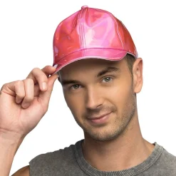 CASQUETTE HOLOGRAPHIQUE ROSE ADULTE