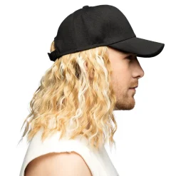 CASQUETTE PERRUQUE CHEVEUX LONGS BLOND ADULTE