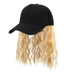 CASQUETTE PERRUQUE CHEVEUX LONGS BLOND ADULTE