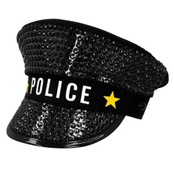 CASQUETTE POLICE SCINTILLANTE ADULTE
