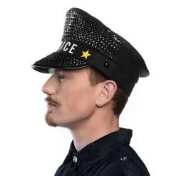 CASQUETTE POLICE SCINTILLANTE ADULTE