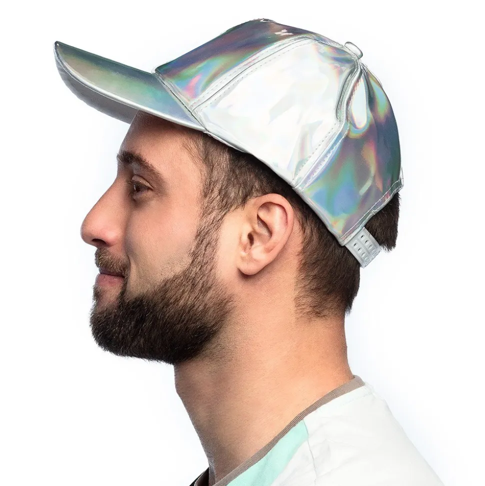CASQUETTE RÉGLABLE HOLOGRAPHIQUE ARGENT