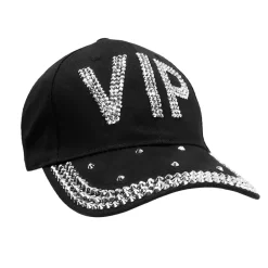 CASQUETTE VIP CLOUS POLYESTER NOIR ADULTE