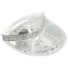 CASQUETTE VISIÈRE FACETTES DISCO ARGENT ADULTE