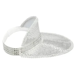 CASQUETTE VISIÈRE FACETTES DISCO ARGENT ADULTE