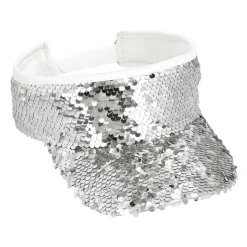 CASQUETTE VISIÈRE SEQUINS ARGENT ADULTE