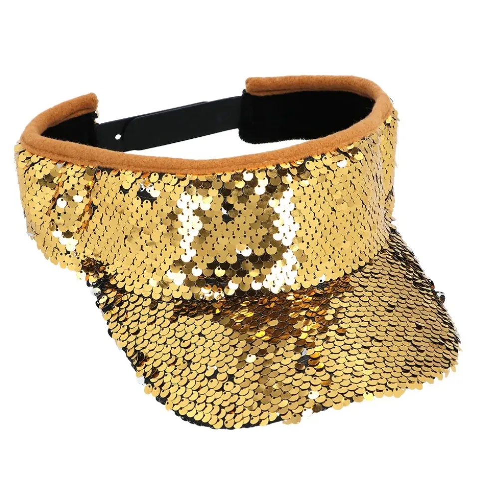 CASQUETTE VISIÈRE SEQUINS OR ADULTE