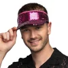 CASQUETTE VISIÈRE SEQUINS ROSE FUCHSIA ADULTE