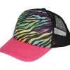 CASQUETTE ZÉBRÉ ANNÉES 80 MULTICOLORE FEMME