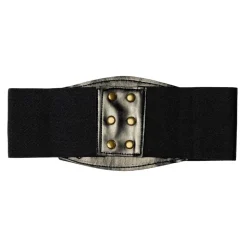 CEINTURE CORSET STRETCH NOIR PIRATE FEMME
