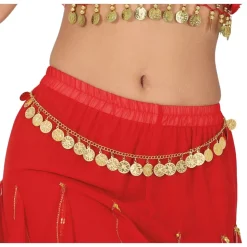CEINTURE DANSE ORIENTALE MONNAIE MÉTAL OR FEMME