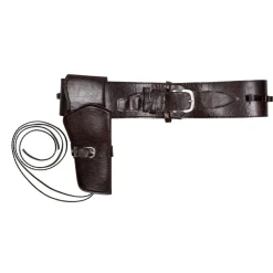 CEINTURE HOLSTER COW-BOY WESTERN 110CM MARRON