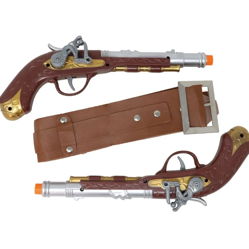 CEINTURE THORACIQUE 2 PISTOLETS À SILEX PIRATE
