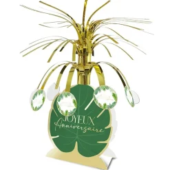 CENTRE DE TABLE ANNIVERSAIRE TROPICAL PARTY 29X24CM