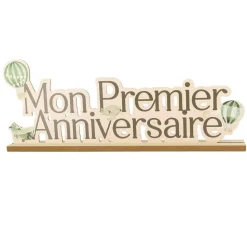 CENTRE DE TABLE ANNIVERSAIRE MONTGOLFIÈRE 37.5X15CM
