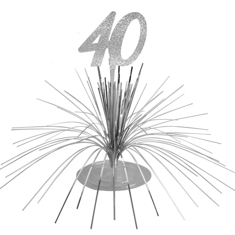 CENTRE DE TABLE 40 ANS ARGENT