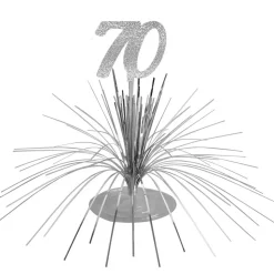 CENTRE DE TABLE 70 ANS ARGENT