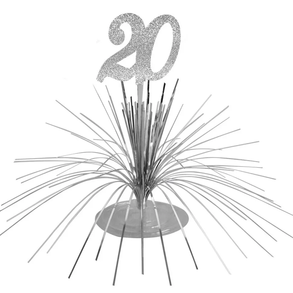 CENTRE DE TABLE 20 ANS ARGENT