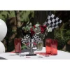 CENTRE DE TABLE BOIS COURSE FORMULE 1 22X4X20CM