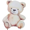 CENTRE DE TABLE BOIS LITTLE TEDDY 16X4X20CM IVOIRE