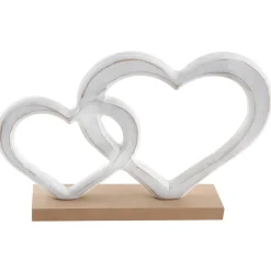 CENTRE DE TABLE CURS ENLACÉS 22X4X15.5CM BLANC