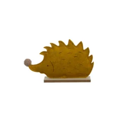 CENTRE DE TABLE HÉRISSON 23.5X15CM JAUNE OU VERT