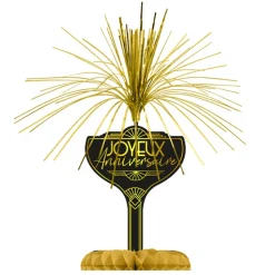 CENTRE DE TABLE PAPIER ANNIVESAIRE GATSBY 35CM