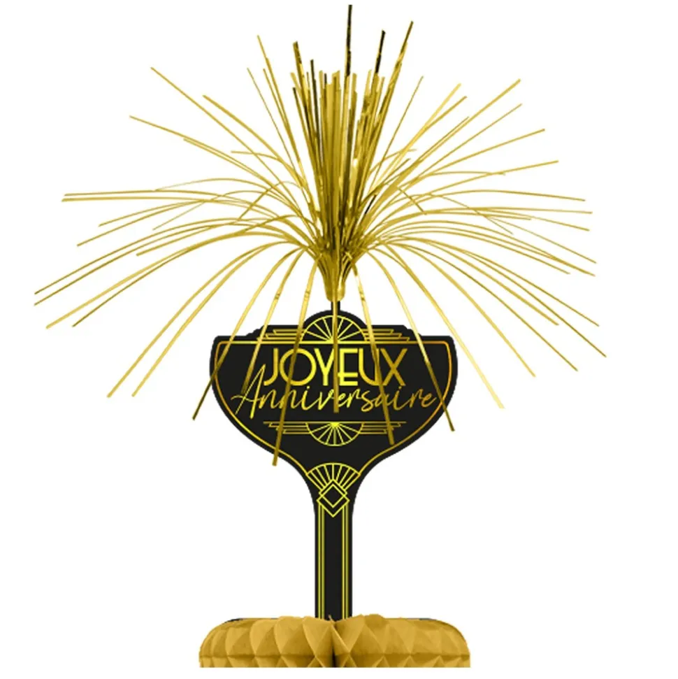 CENTRE DE TABLE PAPIER ANNIVESAIRE GATSBY 35CM