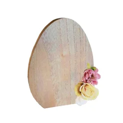 CENTRE DE TABLE UF BOIS FLEURS 14X1.8X18.5CM