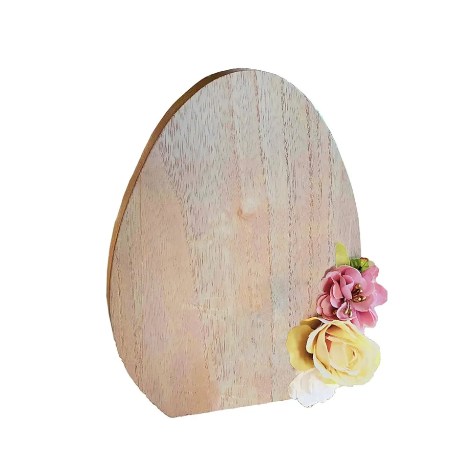 CENTRE DE TABLE UF BOIS FLEURS 14X1.8X18.5CM