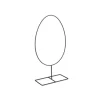 CENTRE DE TABLE UF SUR PIED MÉTAL 50X24CM NOIR