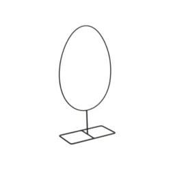 CENTRE DE TABLE UF SUR PIED MÉTAL 50X24CM NOIR