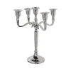 CHANDELIER 5 BRANCHES MÉTAL 27CM ARGENT