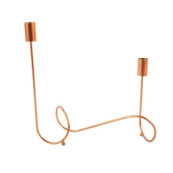 CHANDELIER 2 BRANCHES MÉTAL 27.5X30CM OR ROSE