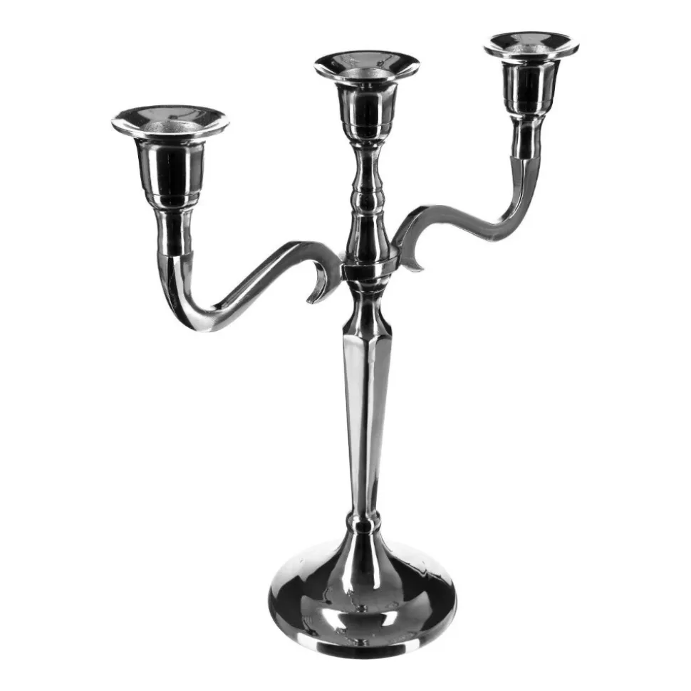 CHANDELIER MÉTAL 3 TÊTES 27CM ARGENT