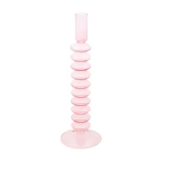 CHANDELIER VERRE TOURBILLON 27.5CM ROSE