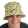 CHAPEAU BOB ANNÉES 90 JAUNE ADULTE